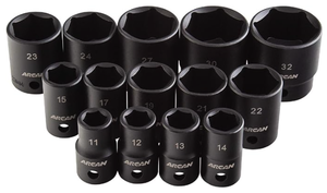 lot 182 image: Arcan 14 Pc 12 Drive Metric Socket Set 04242515