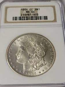 1884-CC MS64 NGC Morgan Dollar      (1,136,000 minted)