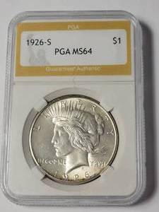 lot 10 image: 1926-S PGA MS64 Peace Dollar