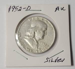 lot 28 image: 1952-D  Franklin Silver Half Dollar