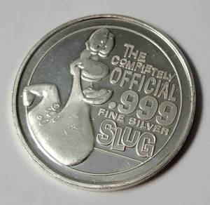 lot 38 image: The Completely Official .999  Fine Silver Slug