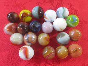 lot 1 image: (FS) 20 West Virginia Jabo Marbles ...