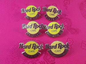lot 20 image: (FS) 6 Hard Rock Cafe Assorted US S...
