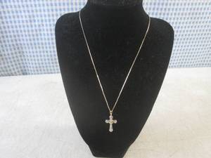 lot 35 image: (CNTR) 925 Silver Gold Tone Necklac...