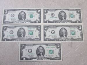 lot 65 image: (CNTR) 5 Uncirculated Sequential US...