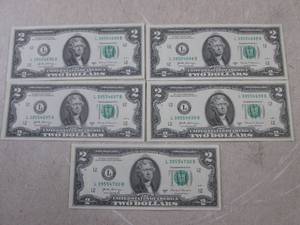 lot 67 image: (CNTR) 5 Uncirculated Sequential US...