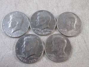 lot 74 image: (CNTR) 5 Bicentennial 1976 Kennedy ...