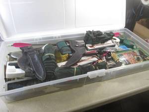 lot 81 image: (G-1) Under Bed Tote Full of Misc -...