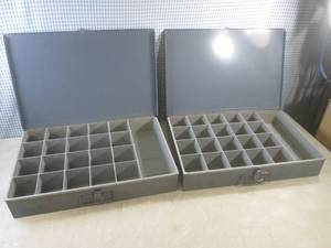 lot 84 image: (EW3) 2 Metal Portable Organizer Bo...