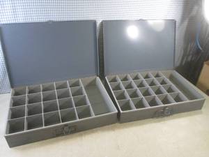 lot 85 image: (EW3) 2 Metal Portable Organizer Bo...