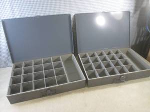 lot 86 image: (EW4) 2 Metal Portable Organizer Bo...