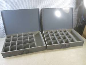 lot 87 image: (EW4) 2 Metal Portable Organizer Bo...