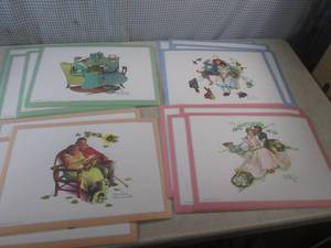 lot 150 image: (FS) 16 Norman Rockwell Placemats 4...