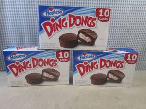 lot 222 image: (B-3) 3 Boxes of Hostess Ding Dongs...