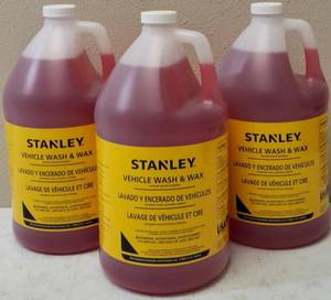 lot 38 image: Stanley (3) 1 Gallon Vehicle Wash & Wax - Pressure Washer Detergent Car & Truck Part # STCTW004