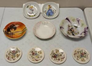 lot 54 image: Vitage Finds from Skoal Fishing Tape to Vitage  Victorian Collectable Plates