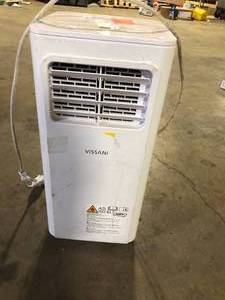 lot 24 image: Vissani 5,300 BTU Portable Air Conditioner Cools 150 Sq. Ft. in White Missing Pieces  Customer Returns See Pictures