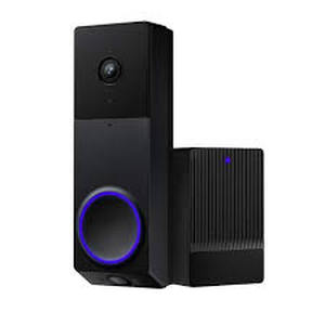 lot 39 image: Wyze Wireless Duo Cam Video Doorbell, Battery Powered, 2K Full HD Video, 2 Cameras (People and Package), Color Night Vision   Customer Returns See Pictures