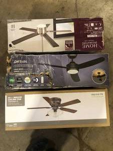 lot 40 image: Lot of Assorted Ceiling Lighting Fans Various Models and Conditions   Customer Returns See Pictures