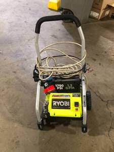 lot 9 image: Ryobi 1700 PSI Pressure Washer For Parts Customer Returns See Pictures