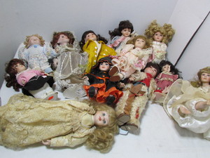 lot 156 image: Porcelain Dolls