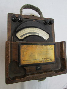 lot 38 image: Antique Voltmeter