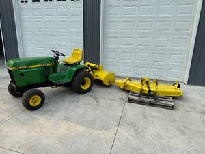 John Deere 400 Garden Tractor - Tiller, Mower Deck, Rear PTO, 3-point