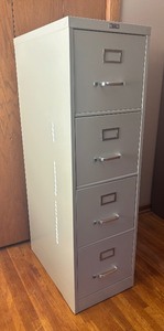 lot 201 image: Filex Four Drawer Metal File Cabinet
