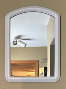 lot 215 image: Decorative White Wall Mirror