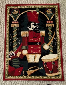 lot 221 image: Christmas 1994 Nylon Rug Vintage Milliken Nutcracker Seas Soldier
