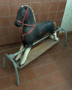 lot 49 image: Adorable Vintage Rocking Horse