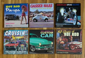 lot 174 image: Six Books on Cars including Gasser Wars, Drag Racing, The American Custom Car and More