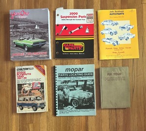 lot 189 image: Automotive Books including 2000 Suspension Parts, Year One, Chilton Repair Manual and More