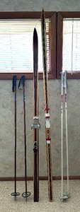 lot 312 image: Excel Nova Cross County Skis and Troll Cross County Skis with Poles