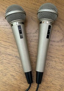 lot 344 image: Pair of Pioneer Dynamic Multi Directional Microphones DM-21A