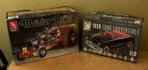 lot 79C image: AMT Ertl Meister Brau and 1950 Ford Convertible Model Car Kits