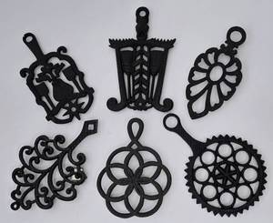 lot 360 image: Cast Iron Trivet Set