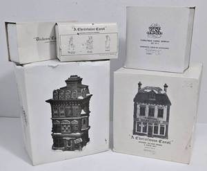 lot 421 image: Dept. 56 A Christmas Carol Building Grouping