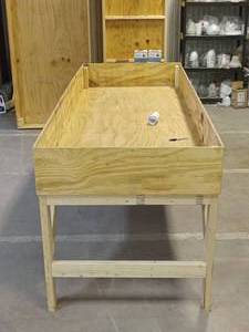 lot 23 image: HUGE WOOD CRATE - 97L x 37W x 38H (Great for dollar bins or planters)
