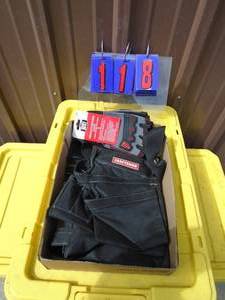 lot 118 image: Craftsman nail belt & gloves. As shown.
