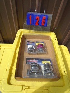lot 126 image: Flat of radiator test adaptors. As shown.