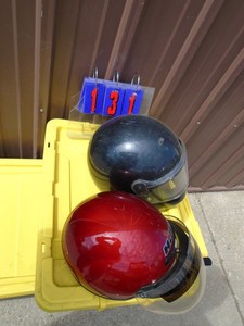 Qty of 2 Used helmets. As shown.