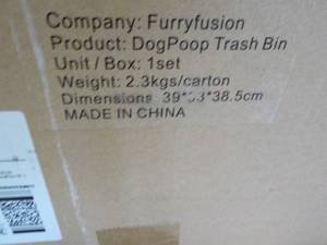 lot 14 image: Furry Fusion Dog Poop Trash Bin Set...