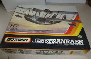 lot 17 image: Vintage Matchbox airplane model Super-marine STRANRAER