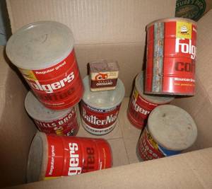 lot 88 image: Box of old tins