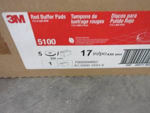 lot 142 image: 3M RED BUFFER PADS - NEW