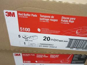 lot 143 image: 3M 20 RED BUFFER PADS