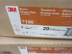 lot 144 image: 3M BROWN 20 STRIPPER PADS-NEW