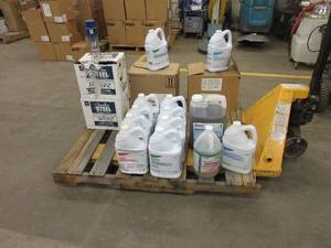 lot 146 image: A PALLET OF FLOOR AND STAINLESS STEEL CLEANER