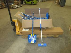 lot 147 image: BROOMS, DUSTPANS,  MOPS  -  ALL NEW
